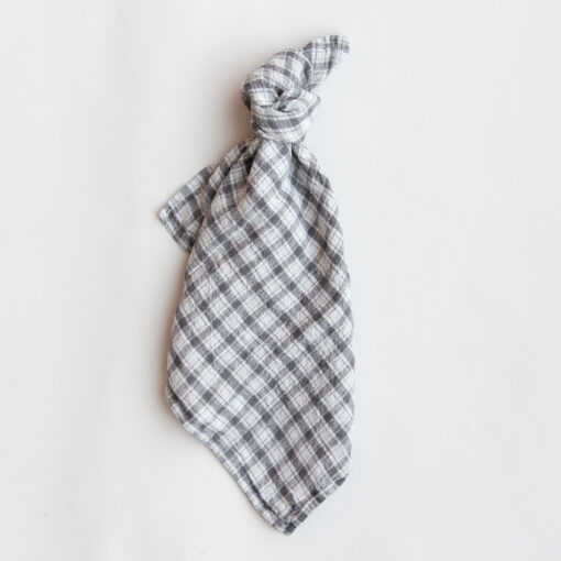 Linen napkin, Gray checks 45x45