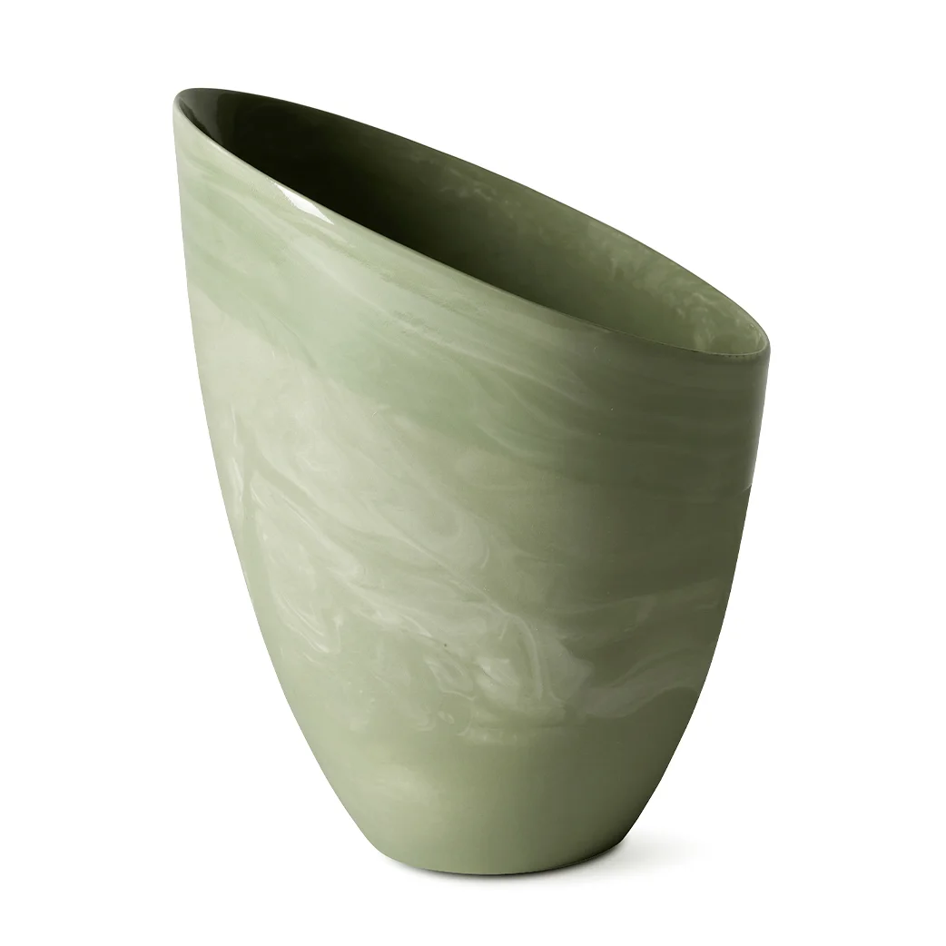 SKRÅ Vase Large, Marbled green