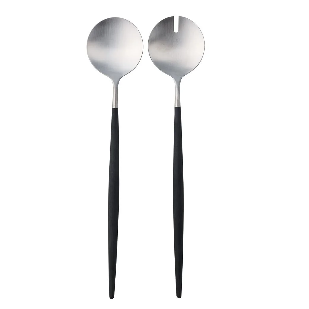 GOA Black-Steel Salad Cutlery