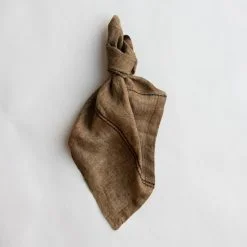 Linen napkin Marie Bronze Stripe