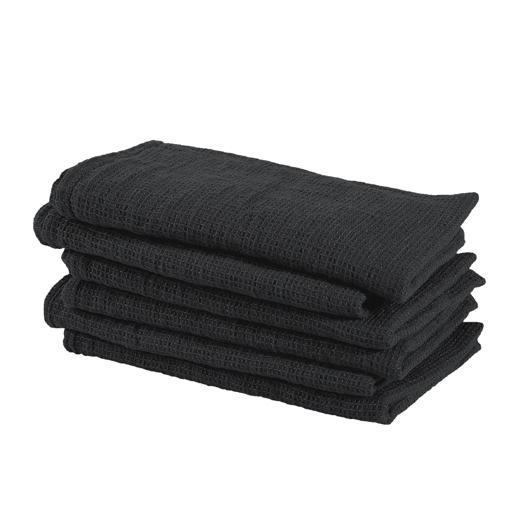 Linen napkin, Black waffle pattern