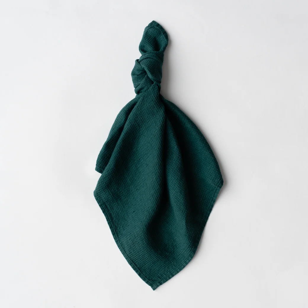 Linserviett, Vintage Green vaffelmønstret - Bilde 2