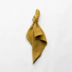 Alternative view of Linen napkin Tabacco, 45x45