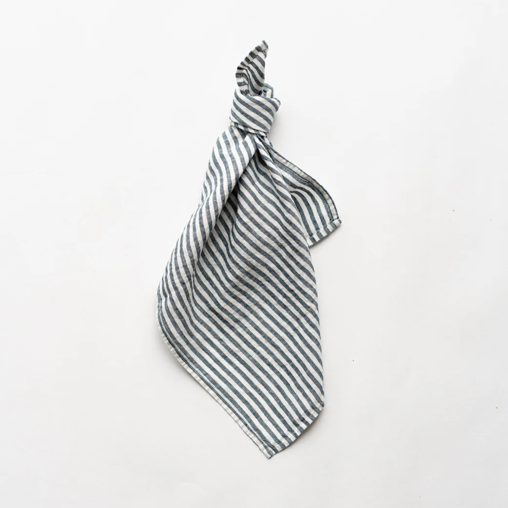 Linen napkin Duck Blue-White striped, 45x45 - Image 2