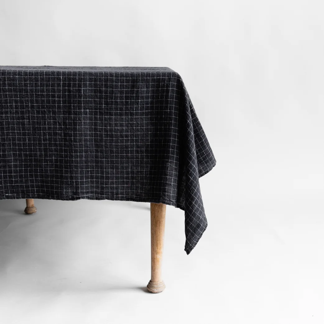 Linduk, Black checks 160 x 300 cm - Bilde 2