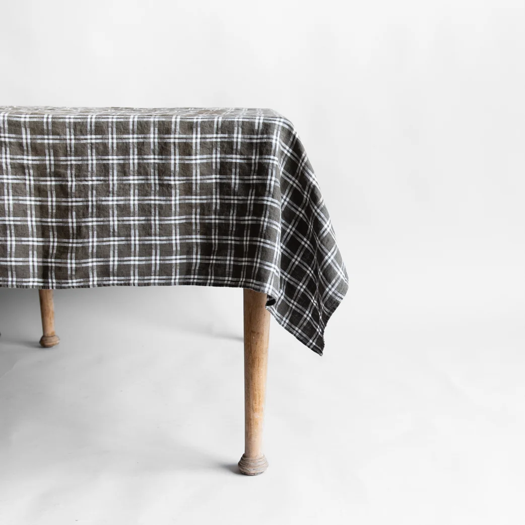 Linduk, Mørk Grønn rutet, 140x 250 cm - Bilde 2