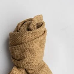 Alternative view of Linen napkin, Curry waffle pattern