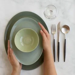 Alternative view of KRUM Plate Large, Clay
