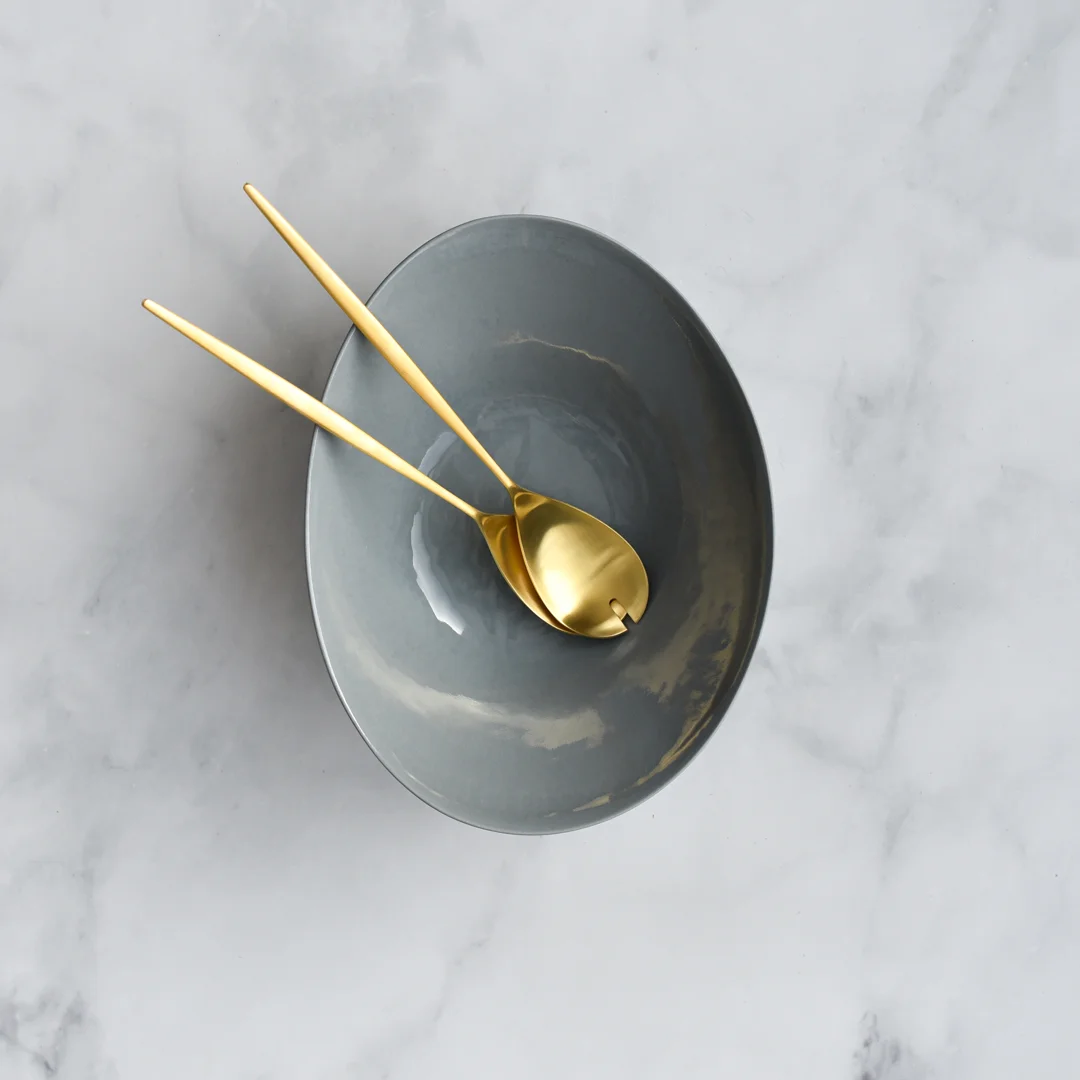 KRUM Salad bowl, Dove blue - Image 4
