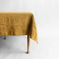 Linen cloth, Tobacco 140x 250 cm