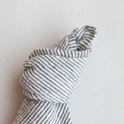 Linserviett, Stripe black/white