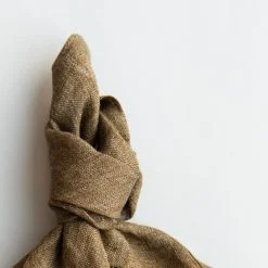 Alternative view of Linen napkin Marie Bronze Stripe