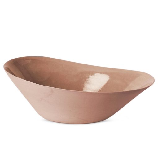 image of a curved serving bowl in the color roe