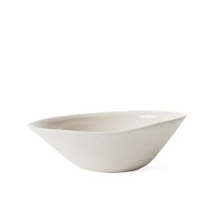 image of a curved soup bowl in the color white