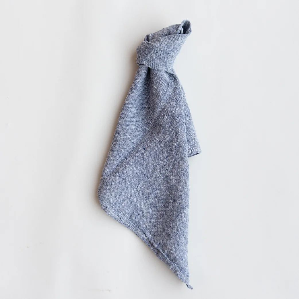 Linen Napkin, Blue Chambray 45 x 45 - Image 2
