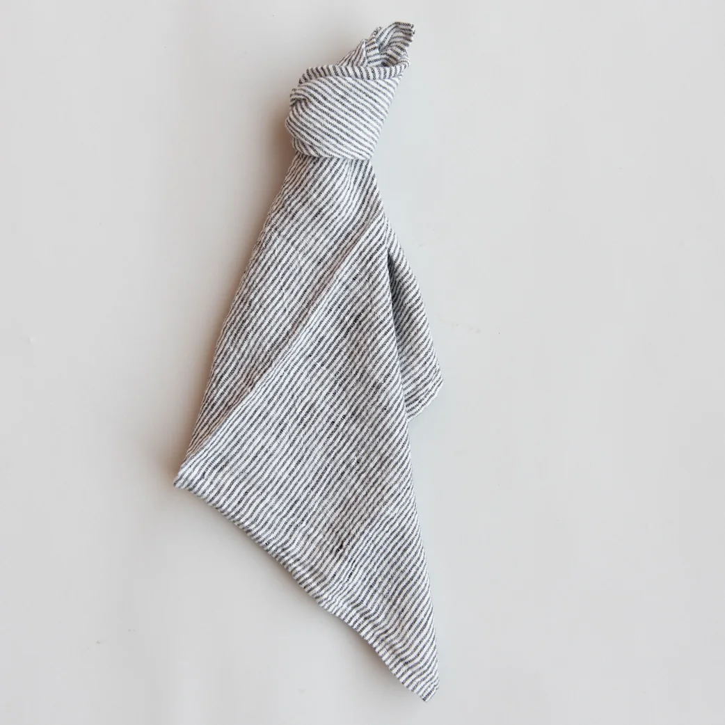 Linserviett, Stripe black/white - Bilde 2