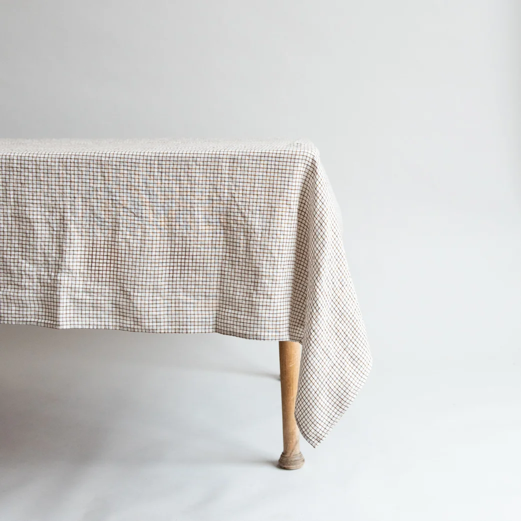 Linduk, Brown Checks 140 x 250 cm - Image 2