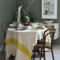 Alternative view of The Belgian towel,110x180cm, Mustard Stripe