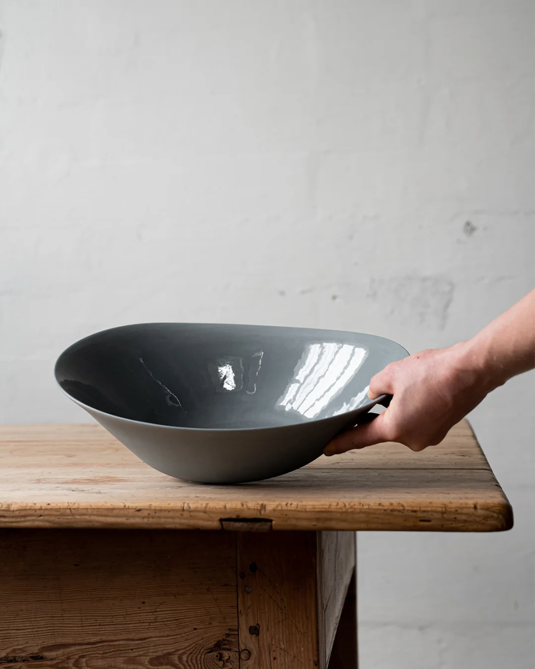 KRUM Salad bowl, Dove blue - Image 2