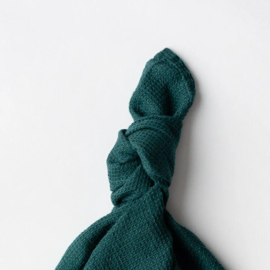 Linserviett, Vintage Green vaffelmønstret