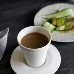 ment® + Slakteriet VILT kaffekopp og PERLE skål, Benhvit - Bilde 3