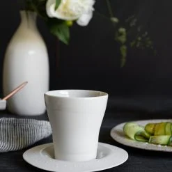ment® + Slakteriet VILT kaffekopp og PERLE skål, Benhvit - Bilde 5