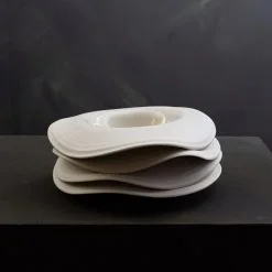 Alternative view of ment® + Slakteriet ROSENKRANS skål, Benhvit
