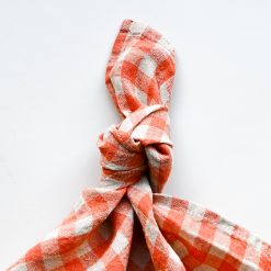 Alternative view of Linserviett, Orange Flax stripe, 45x45