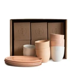 KRUM 6 pk. Kaffe + Liten Tallerken, Søt