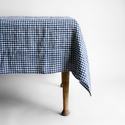 Alternative view of Linduk, Blue Gingham checks 140 x 250 cm