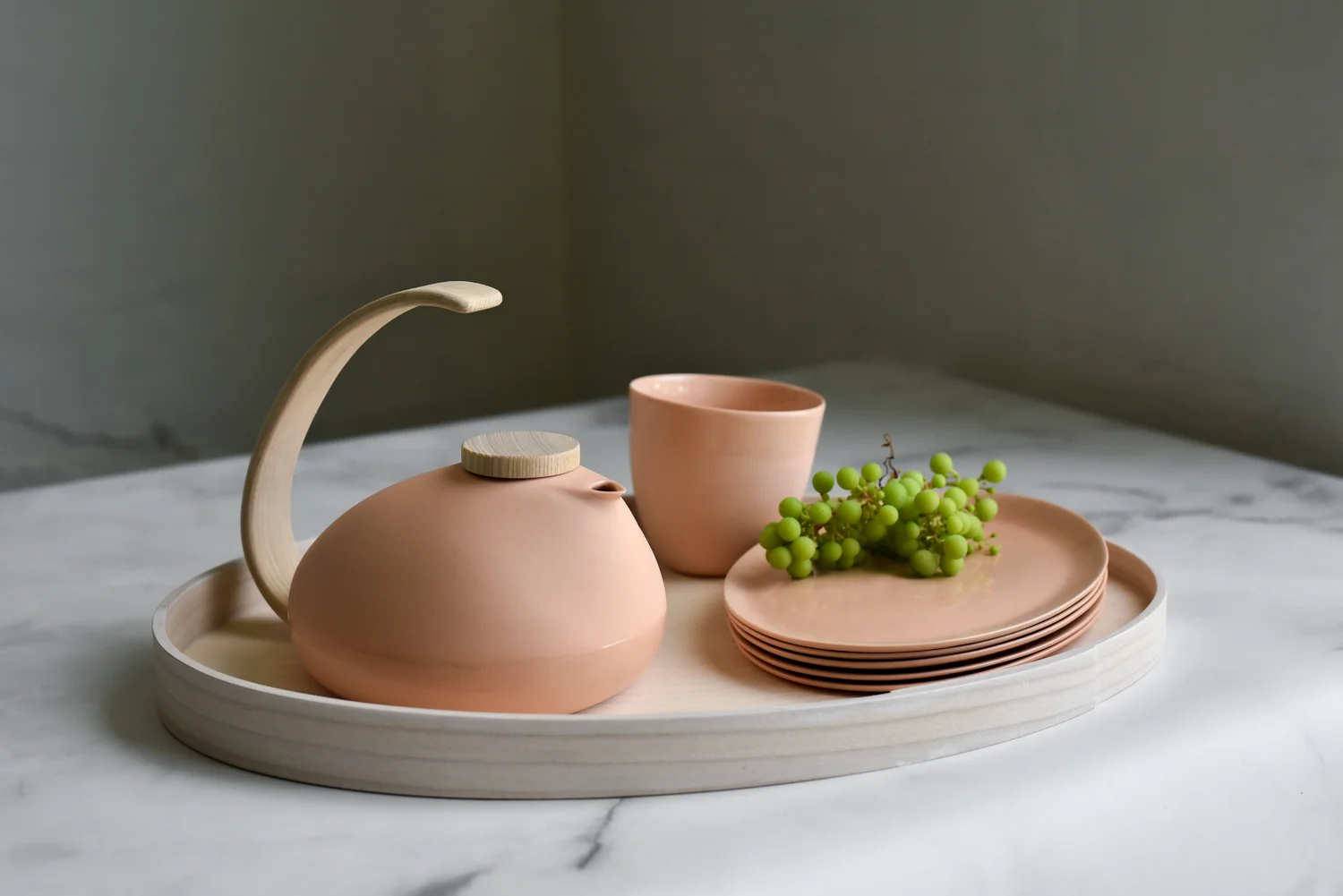 KRUM Teapot, Salmon - Image 2