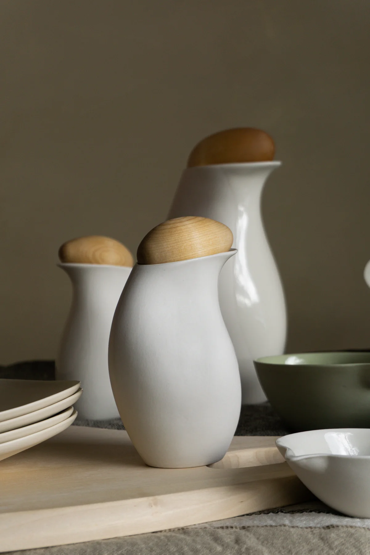 FRØ Sauce jug with cork, White - Image 4