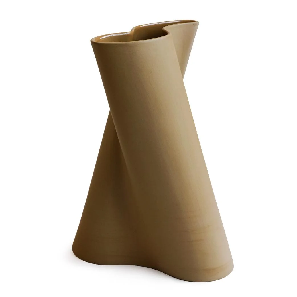 Wave Vase Small, Cinnamon