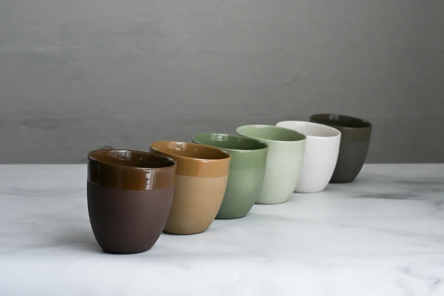 KRUM Kaffekopp 6 pk. Jordfarger - Bilde 2