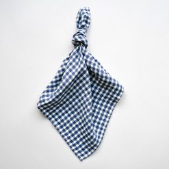 Linserviett, Blue Gingham rutet, 45 x 45